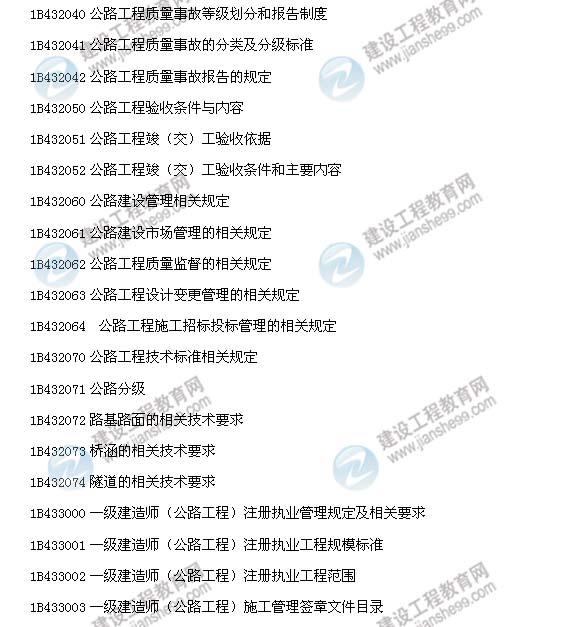 2014年一級建造師公路工程管理與實務大綱