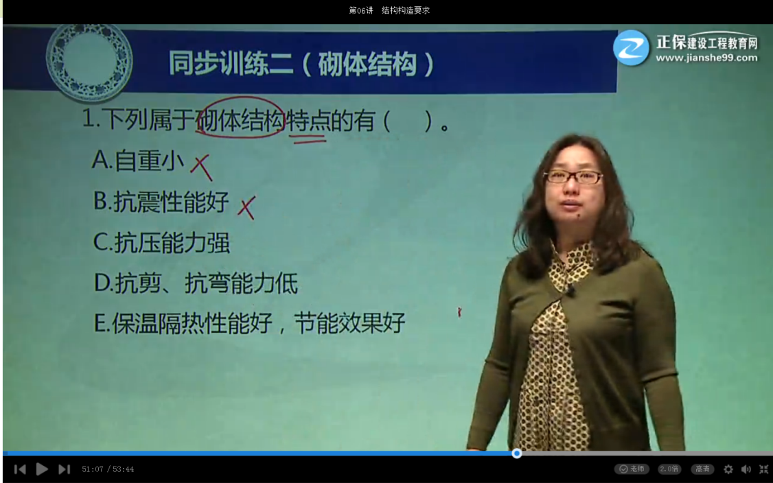 2017年一建建筑工程砌體結(jié)構(gòu)的受力特點(diǎn)及其構(gòu)造【點(diǎn)評】