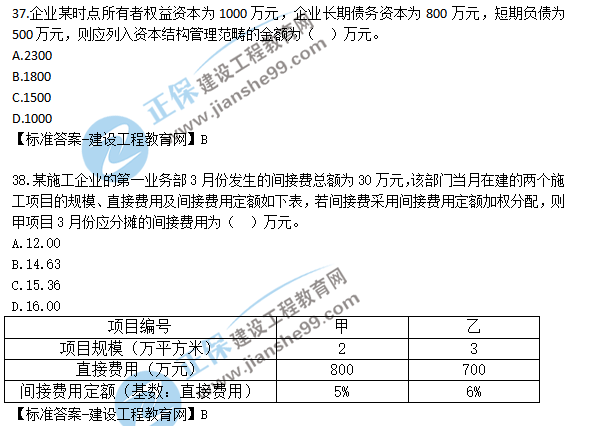 2018一建工程經(jīng)濟試題解析