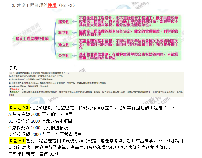 2019年《建設(shè)工程監(jiān)理基本理論與相關(guān)法規(guī)》考后點評