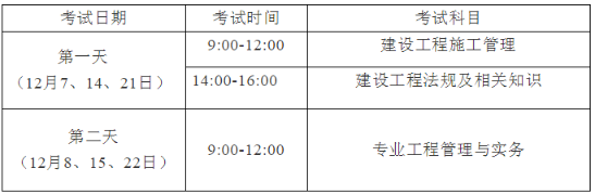 福建二建考試時間