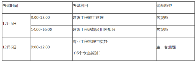 浙江二建考試時間2020年