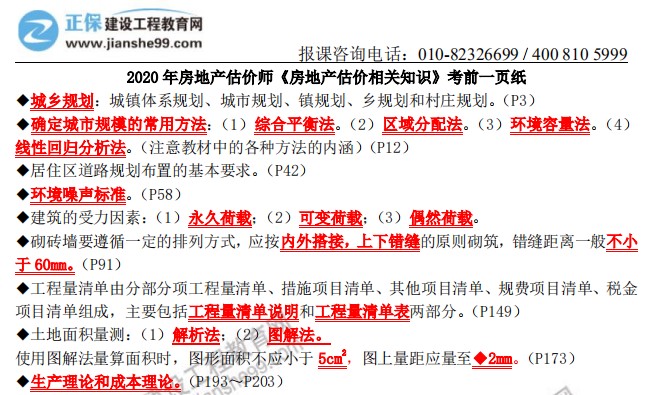 2020年房地產(chǎn)估價(jià)師《房地產(chǎn)估價(jià)相關(guān)知識(shí)》考前一頁(yè)