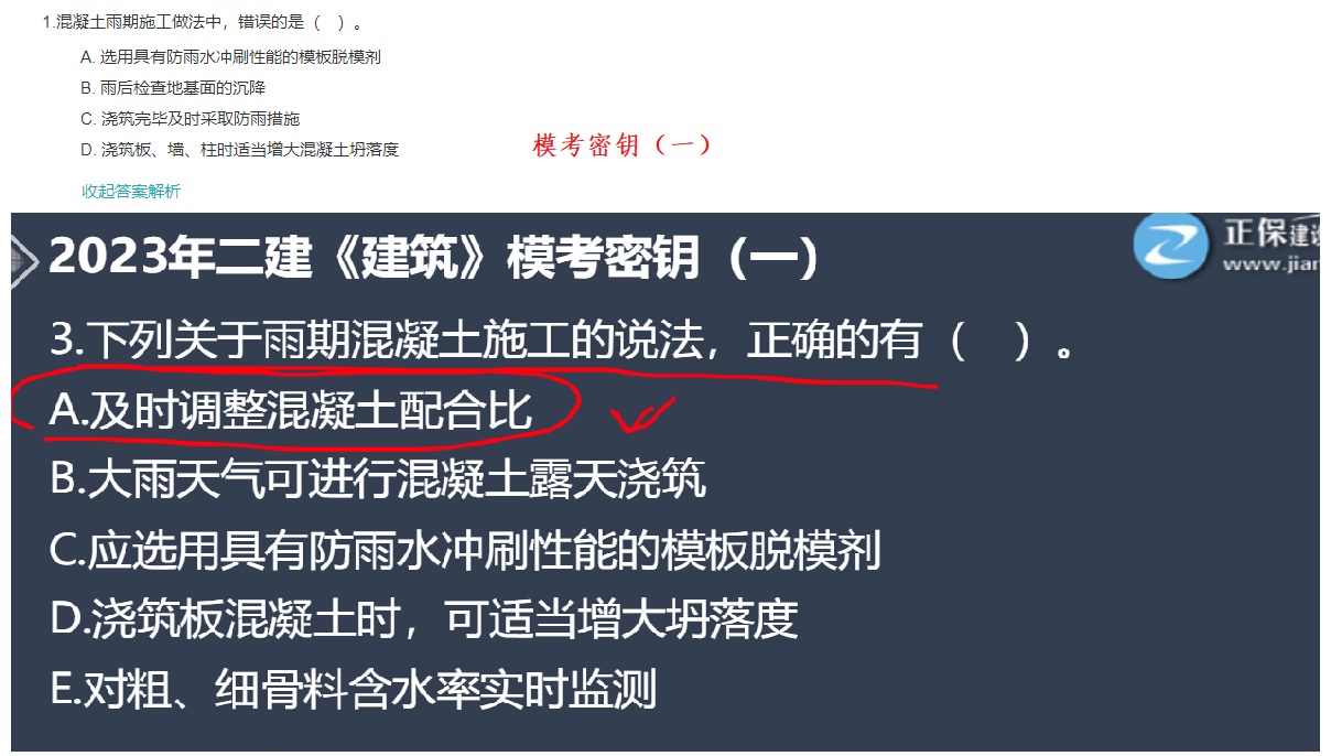 建筑實務考情分析1