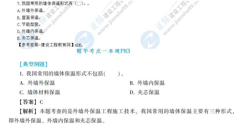 建筑實務考情分析3