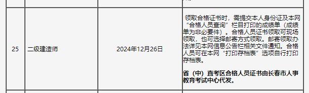 二級建造師證書領取